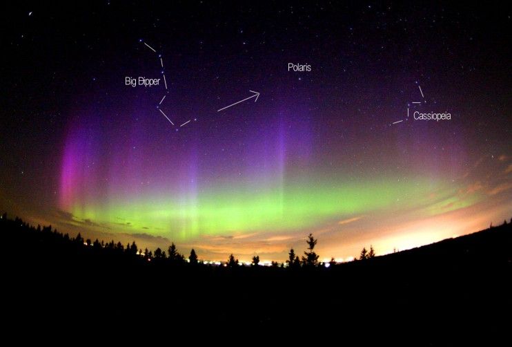 Zorze polarne w Ameryce Północnej