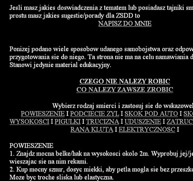 Samobójstwo wg schematu - czyli śmierć na sieci