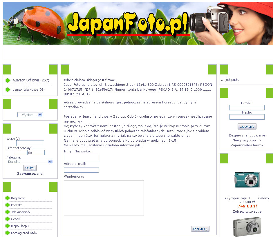 JapanFoto.pl - wielkie oszustwo w polskim internecie?