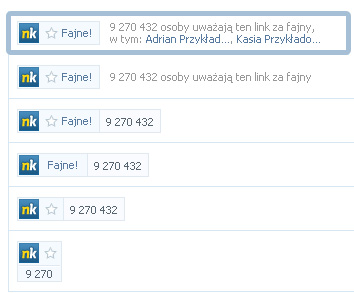 O rok za późno - widżet Fajne! Naszej Klasy